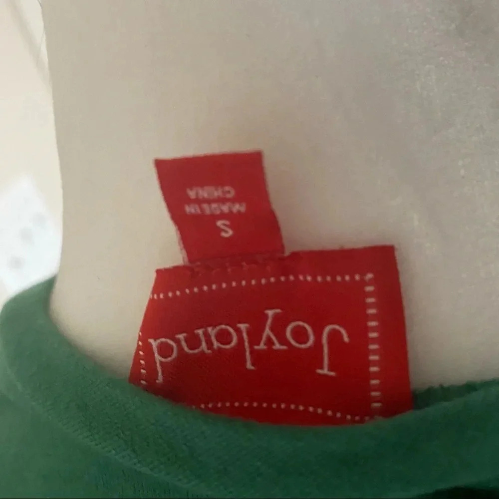 Joyland Green Christmas Holiday Pullover Sweater “Jingle Squad” With Real Bells - Picture 9 of 12